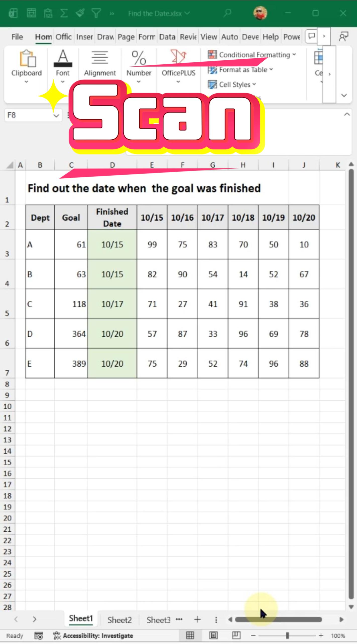 Return the date when finished (E93)
